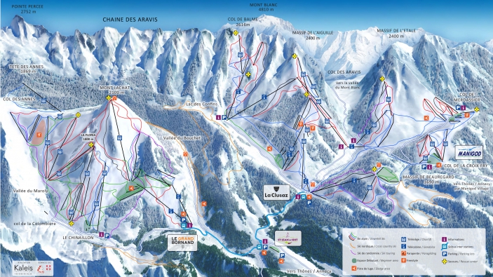 Pistekaart Massif des Aravis Pistekaart Massif des Aravis
