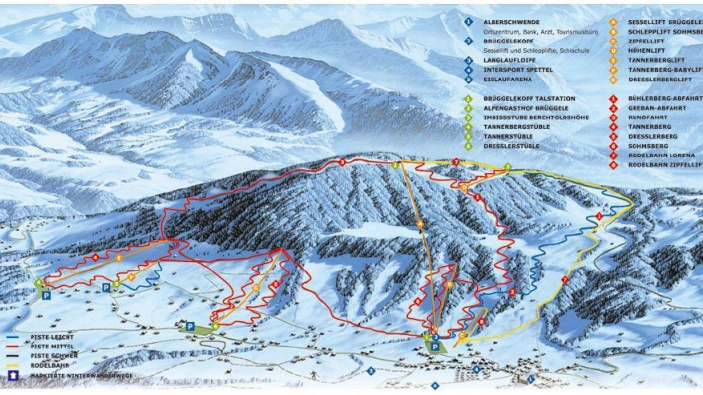 Pistekaart Brüggelekopf Pistekaart Brüggelekopf