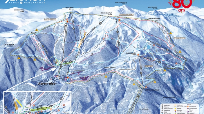 Pistekaart Auron-St. Etienne Pistekaart Auron-St. Etienne