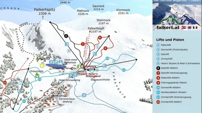 Pistekaart Heidi Alm BergResort Pistekaart Heidi Alm BergResort