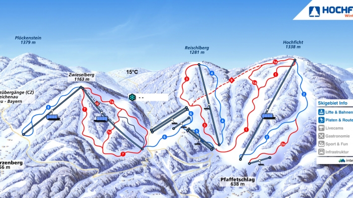 Pistekaart Hochficht-Bömerwald Pistekaart Hochficht-Bömerwald