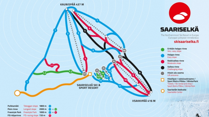 Pistekaart Inari-Saariselkä Pistekaart Inari-Saariselkä