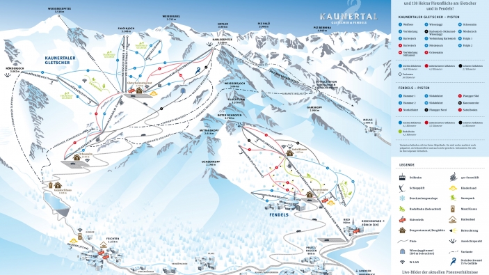 Pistekaart Kaunertaler Gletscher Pistekaart Kaunertaler Gletscher