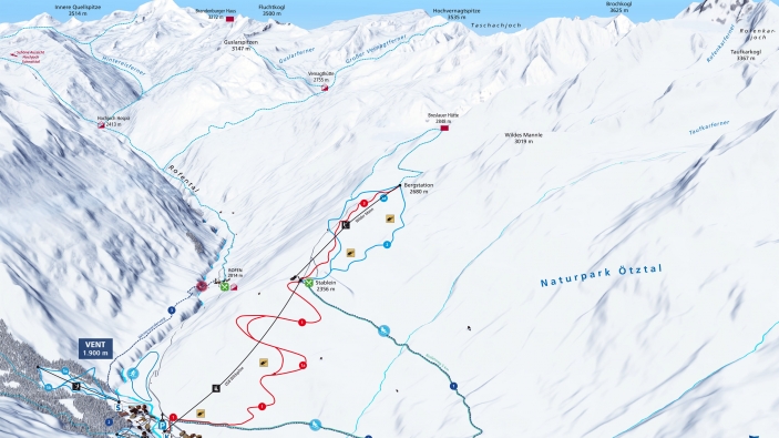 Pistekaart Ötztal Vent Pistekaart Ötztal Vent
