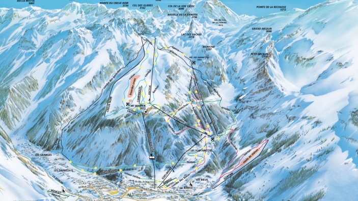 Pistekaart Pralognan la Vanoise Pistekaart Pralognan la Vanoise