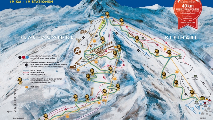 Pistekaart Shuttleberg Flachauwinkl-Kleinarl Pistekaart Shuttleberg Flachauwinkl-Kleinarl