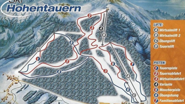 Pistekaart Ski Hohentauern Pistekaart Ski Hohentauern