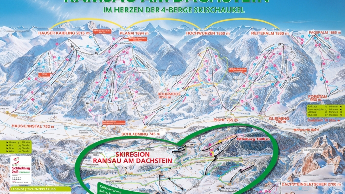 Pistekaart Skiregion Ramsau Pistekaart Skiregion Ramsau