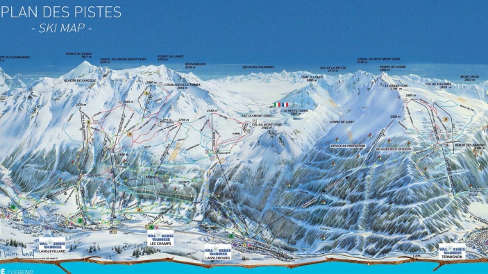 Pistekaart Val Cenis Pistekaart Val Cenis
