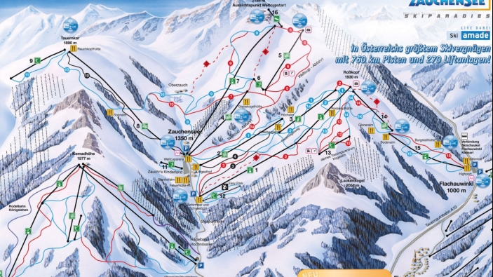 Pistekaart Zauchensee Skiparadies Pistekaart Zauchensee Skiparadies