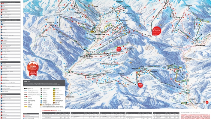 Pistekaart Saalbach-Hinterglemm-Leogang-Fieberbrunn Pistekaart Saalbach-Hinterglemm-Leogang-Fieberbrunn