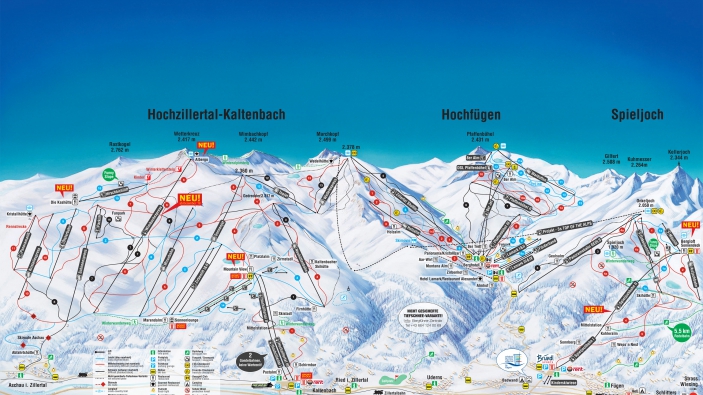 Pistekaart Hochzillertal Pistekaart Hochzillertal