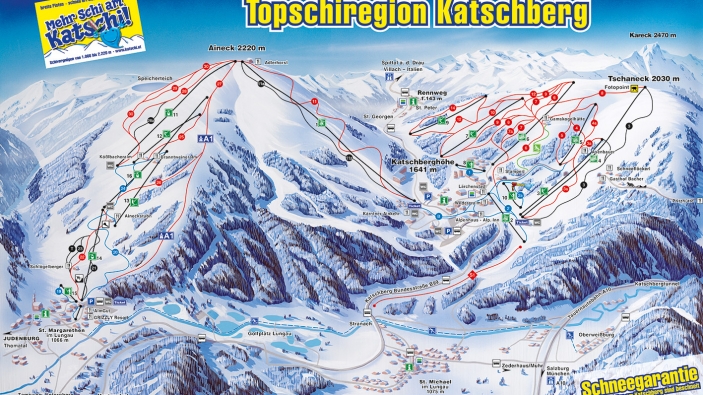 Pistekaart Katschberg-Aineck Pistekaart Katschberg-Aineck