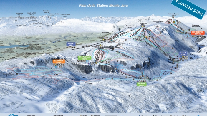 Pistekaart Monts Jura Pistekaart Monts Jura