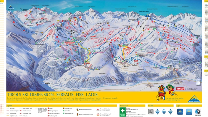 Pistekaart Serfaus-Fiss-Ladis Pistekaart Serfaus-Fiss-Ladis