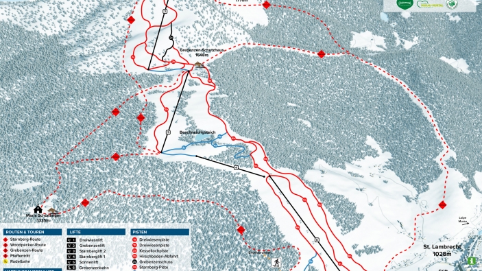 Pistekaart Ski Grebenzen Pistekaart Ski Grebenzen