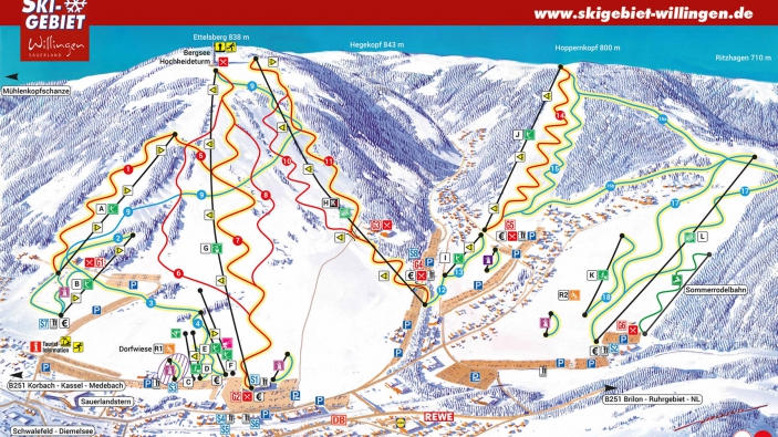Pistekaart Willingen Pistekaart Willingen